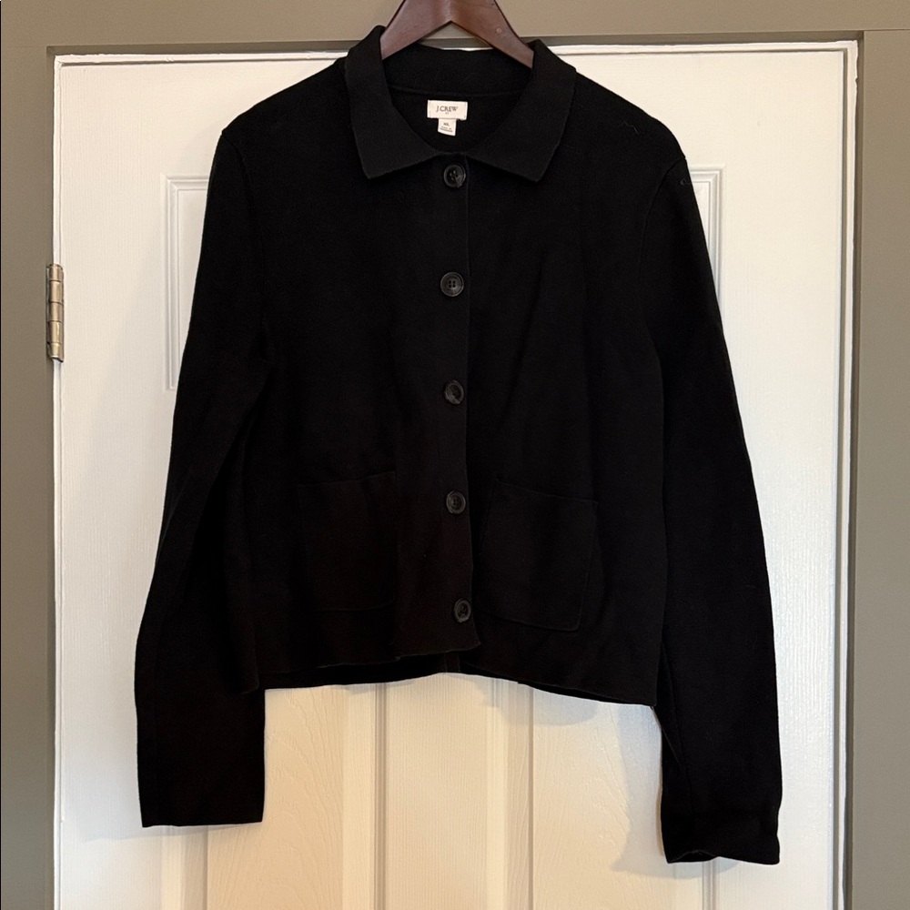 J. Crew Button-Up Collar Pocket Sweater Blazer